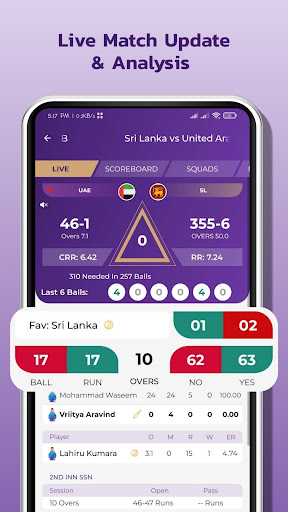 Live Cricket Score - WC Screen 2