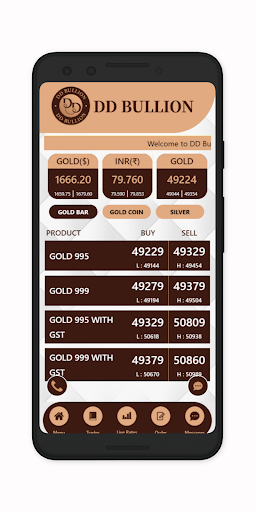 Android application DD Bullion screenshort