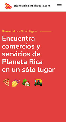 Android application Guía Hágale Planeta Rica screenshort
