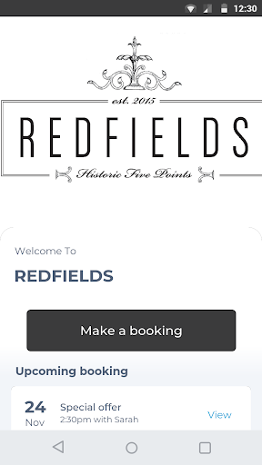 Android application REDFIELDS screenshort