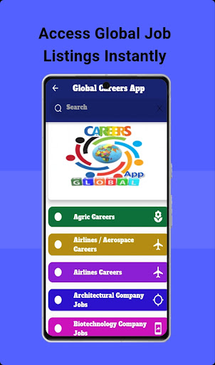 Android application Global Careers App screenshort