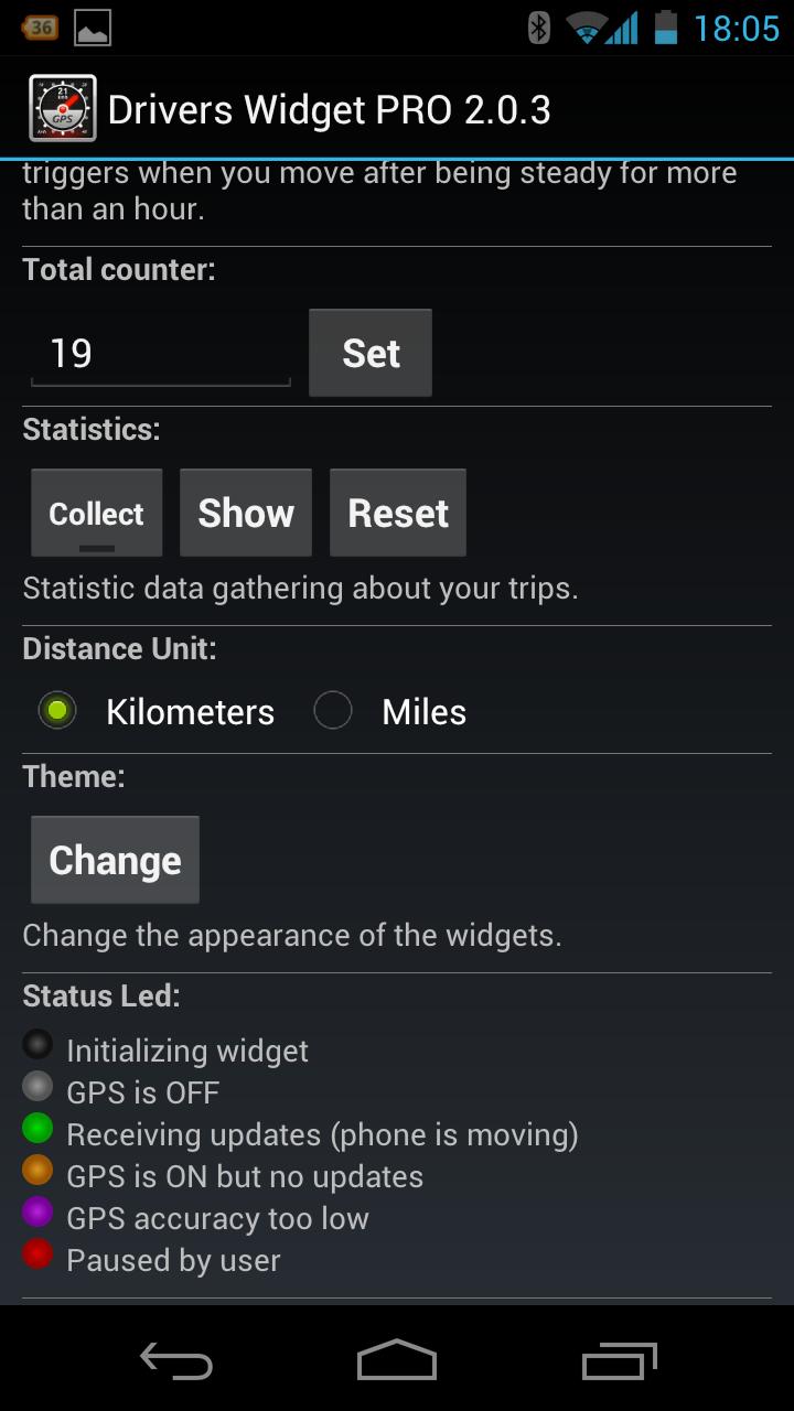 Android application Drivers Widget PRO screenshort