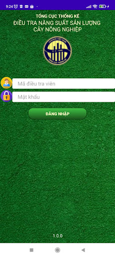 Android application Năng suất sản lượng 2023 screenshort
