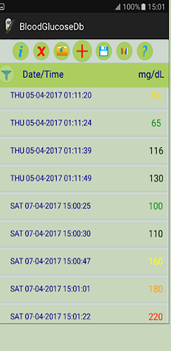 Android application Blood Glucose (Blood Sugar) screenshort