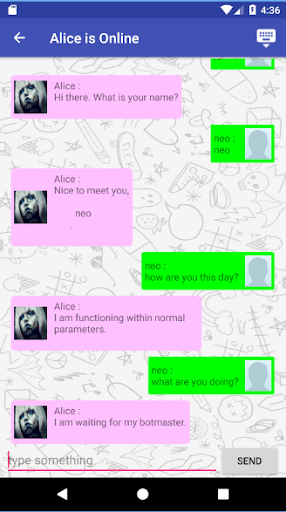 Talk to Alice Screen 2