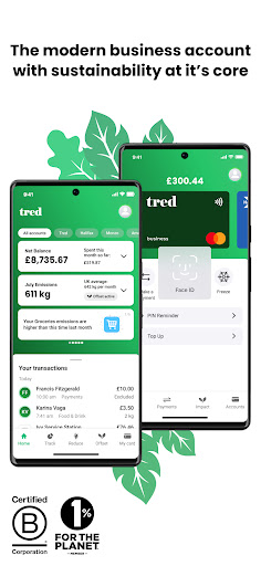 Android application Tred - Green Business Account screenshort