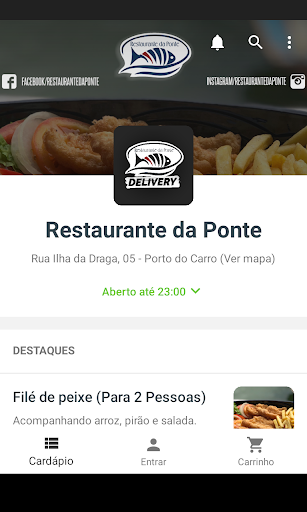 Android application Restaurante da Ponte screenshort