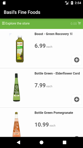 Basil’s Fine Foods Screen 3