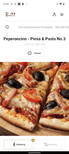 Android application Peperoncino Pinsa & Pasta No.3 screenshort
