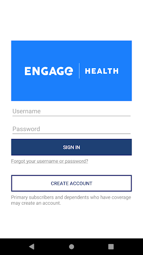 Android application Engage Healthx screenshort