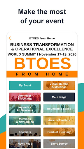 Android application BTOES From Home screenshort