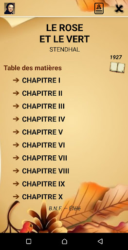 Android application Le Rose et le Vert - Stendhal screenshort