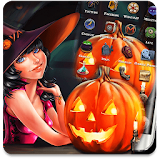 Lovely Witch Love Pumpkin Theme icon