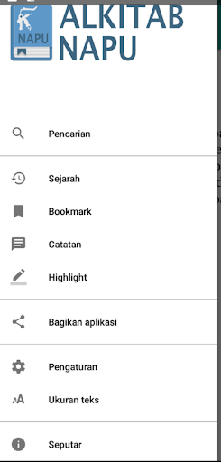 Android application Alkitab Napu screenshort