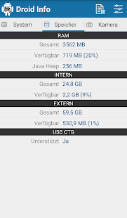 Droid Hardware Info Bildschirmfoto