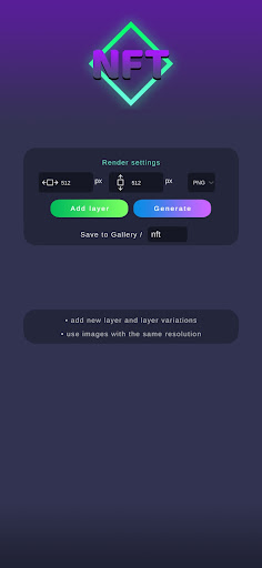 Android application NFT Merge - NFT generator screenshort