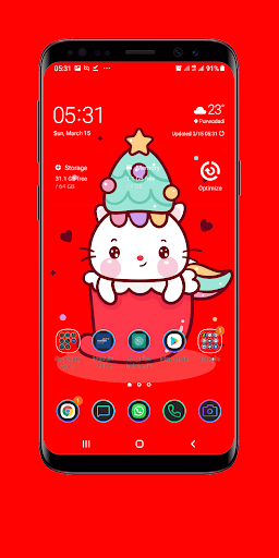 Android application Cute Red Wallpaper screenshort