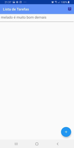 Android application Lista de tarefas simples screenshort