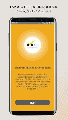 Android application LSP ABI Asesi screenshort