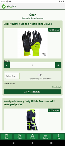Android application Westpeak Go screenshort