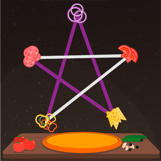 Pizza Topping: One Line Puzzle logo