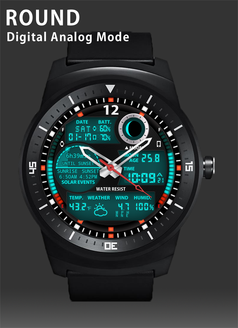 Android application A47 WatchFace for Android Wear screenshort