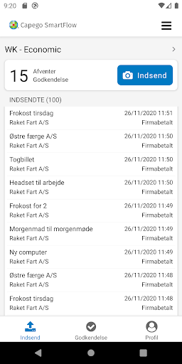 Android application Capego SmartFlow screenshort