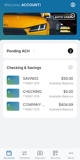 Archer Credit Union Screen 2