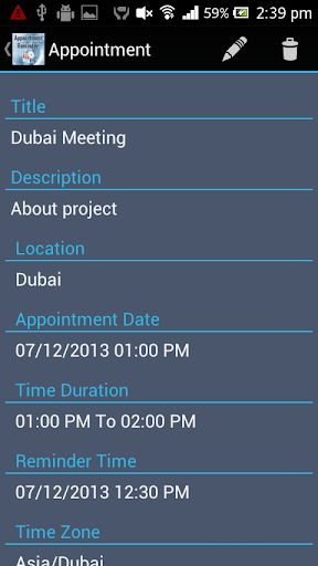 Appointment Reminder Screen 3