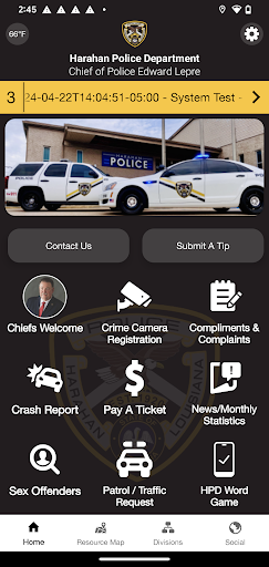 Android application Harahan Police Department screenshort