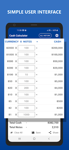 Cash count currency calculator 2