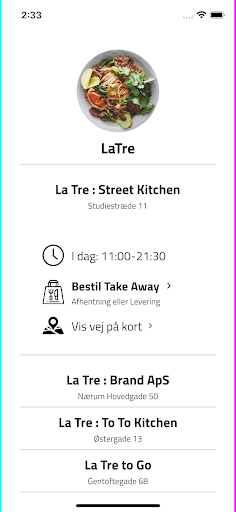 Android application LaTre - Vietnamesisk restauran screenshort