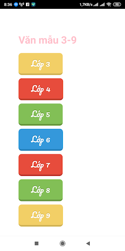 Android application Văn mẫu 3, 4, 5, 6, 7, 8, 9 screenshort