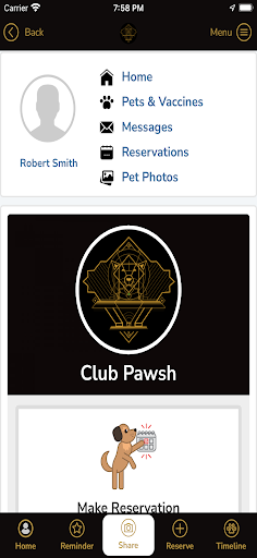 Android application Club Pawsh screenshort