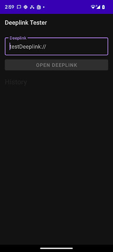 Android application Deeplink Tester screenshort