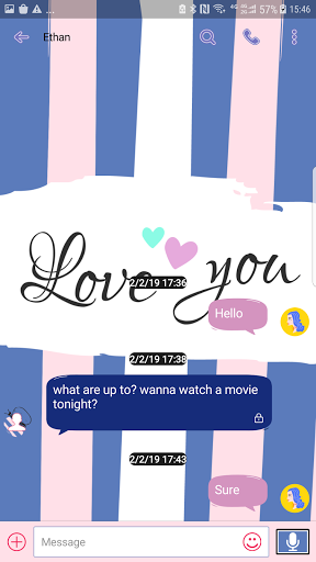 Screenshot of Just for you skin for Next SMS