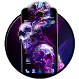 Neon Colourful Skull Theme icon