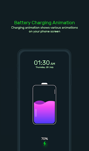 Battery charging animation