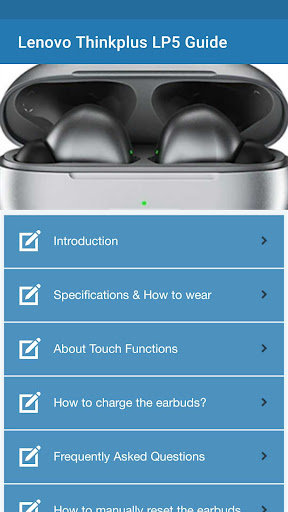 Android application Lenovo Thinkplus LP5 Guide screenshort