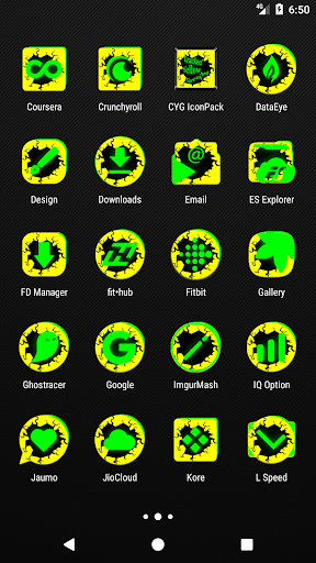 Cracked Yellow Green Icon Pack Screen 3