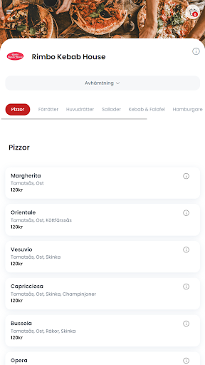 Android application Rimbo Kebab House screenshort