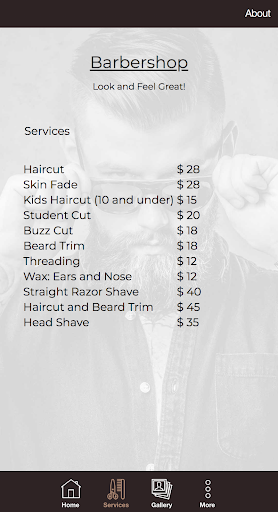 Steinser Barbershop Screen 2