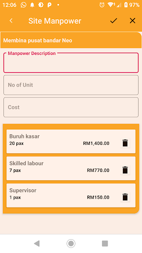 Construction Site Report
