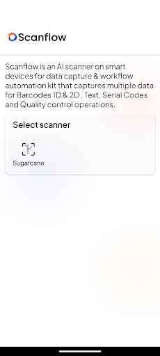 Android application Scanflow QC Demo screenshort