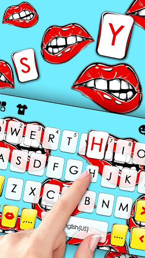 Lips Graffiti Keyboard Theme Screen 2