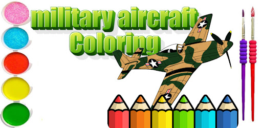 Android application Coloring military plane screenshort