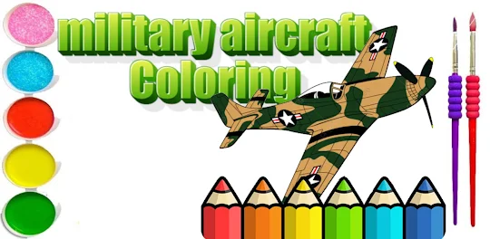 Coloring military plane