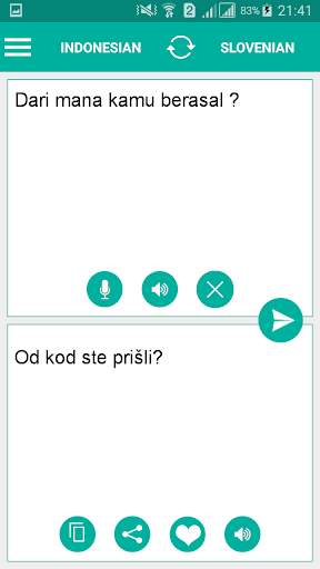 Slovenian Indonesian Translate Screen 2