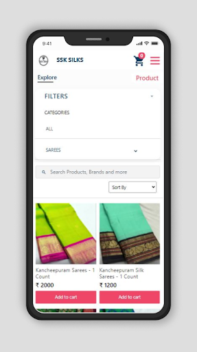 Android application SSK Silks screenshort