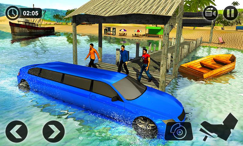 Screenshot 3 Beach Water Surfer Limousine Car Driving Simulator android